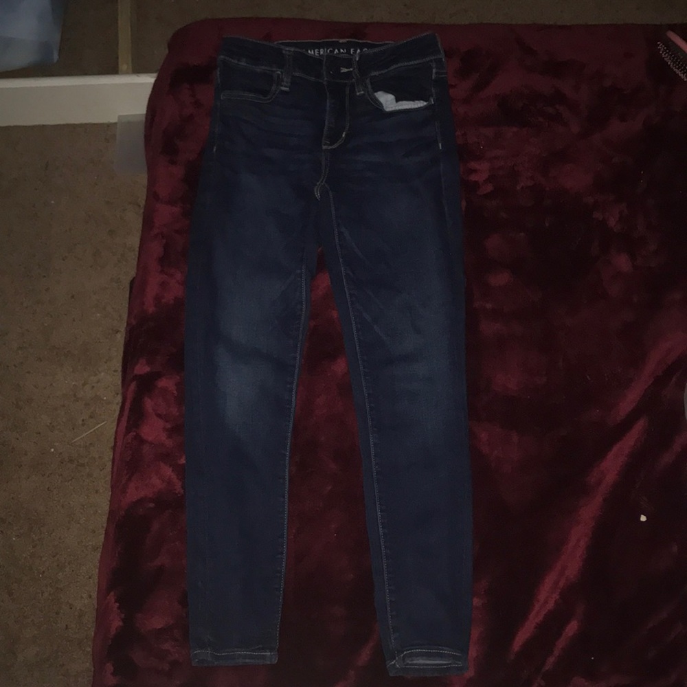 American Eagle jegging jeans, size:US 2 brand: American Eagle color:dark blue